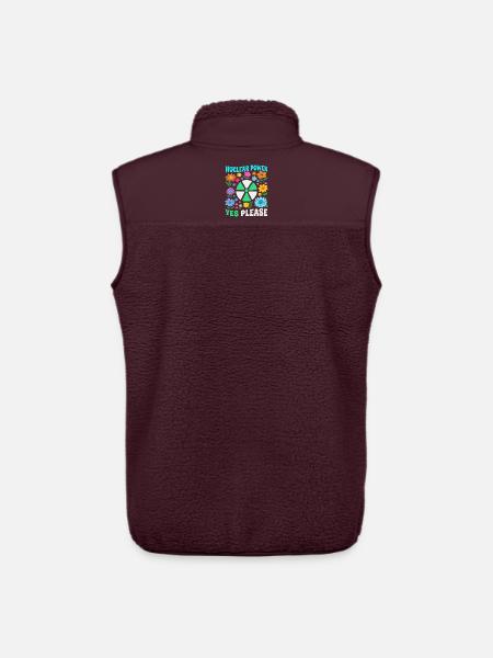 Atomkraft ja bitte mit Blumen - Veste sans manches sherpa unisexe Stanley/Stella - maroon