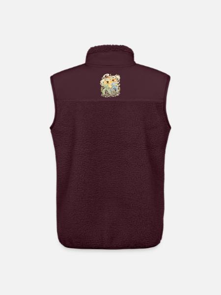 BREATH STEP BALANCE - Unisex Sherpa Gilet by Stanley/Stella - maroon
