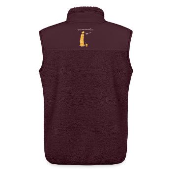 Pfannkuchen, Pfannkuchenkönig, Hobbykoch, kochen - Unisex Sherpaweste von Stanley/Stella - Maroon - Hinten - AI Model Male 178 light (178cm)