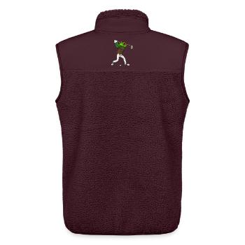 Frösche Golf - Unisex Sherpaweste von Stanley/Stella - Maroon - Hinten - AI Model Male 178 light (178cm)