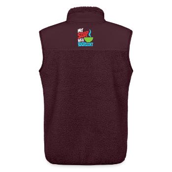 Suppe mit eigener Hintergrundgeschichte - Unisex Sherpaweste von Stanley/Stella - Maroon - Hinten - AI Model Male 178 light (178cm)
