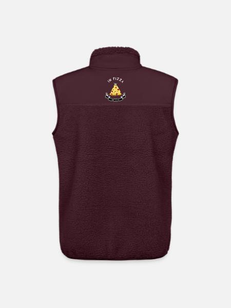 Pizza Illuminati hauska kaikki nähdä silmän ruoka huumori - Unisex sherpaliivi Stanley/Stellalta - Maroon