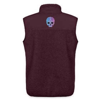 Galaktischer Todeskopf - Unisex Sherpaweste von Stanley/Stella - Maroon - Hinten - AI Model Male 178 light (178cm)