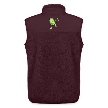 Tanzender Frosch - Unisex Sherpaweste von Stanley/Stella - Maroon - Hinten - AI Model Male 178 light (178cm)