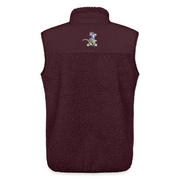 Maus Fahrrad - Unisex Sherpaweste von Stanley/Stella - Maroon - Hinten - AI Model Male 178 light (178cm)