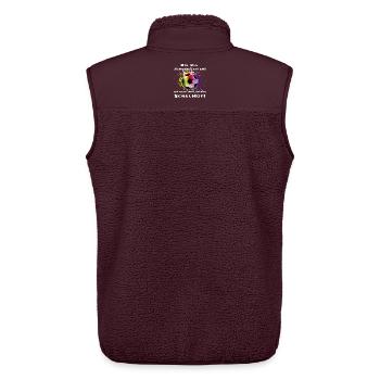 Fußball Schulanfang Geschenk - Unisex Sherpaweste von Stanley/Stella - Maroon - Hinten - AI Model Male 178 light (178cm)