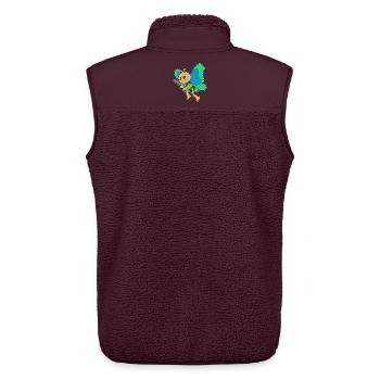 Batte de baseball Butterfly - Veste sans manches sherpa unisexe Stanley/Stella - maroon - Dos - AI Model Male 178 light (178cm)