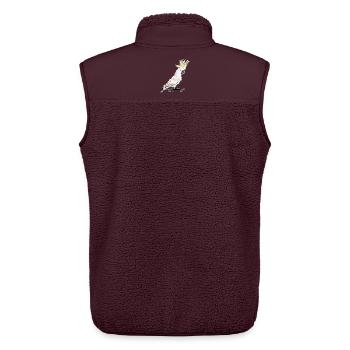 Parrot Skater Skateboard - Veste sans manches sherpa unisexe Stanley/Stella - maroon - Dos - AI Model Male 178 light (178cm)