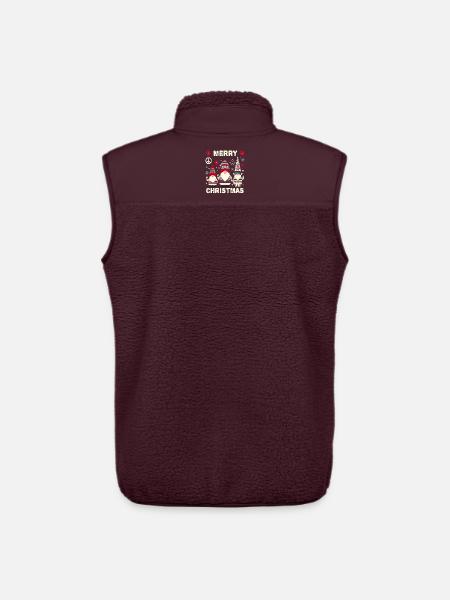 Noël Noël secret Gnomes - Veste sans manches sherpa unisexe Stanley/Stella - maroon