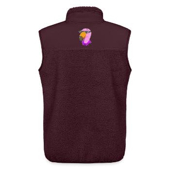 Lunettes de soleil Flamingo - Veste sans manches sherpa unisexe Stanley/Stella - maroon - Dos - AI Model Male 178 light (178cm)