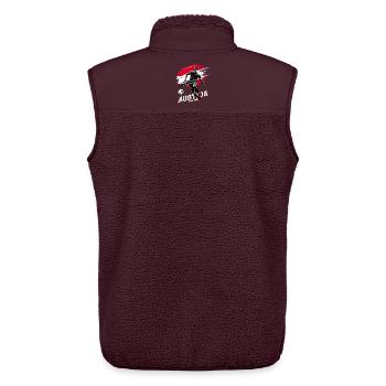 Fußball Österreich Austria Flagge Fahne Spieler - Unisex Sherpaweste von Stanley/Stella - Maroon - Hinten - AI Model Male 178 light (178cm)