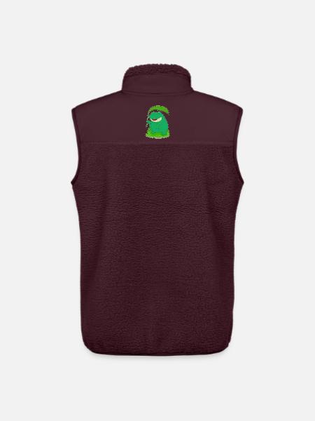 Frosch mit Blatt als Sonnenschirm - Unisex Sherpaweste von Stanley/Stella - Maroon