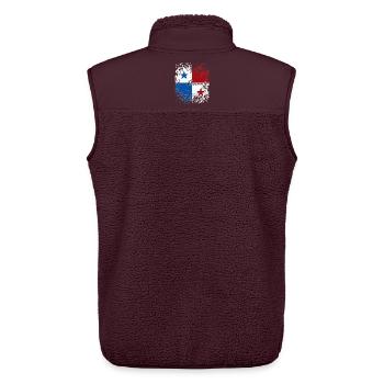 Fierté panaméenne, drapeau panaméen - Veste sans manches sherpa unisexe Stanley/Stella - maroon - Dos - AI Model Male 178 light (178cm)