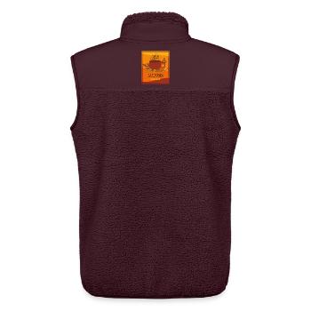 Herbstliche Geschichten Design - Unisex Sherpaweste von Stanley/Stella - Maroon - Hinten - AI Model Male 178 light (178cm)