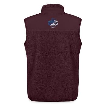 LIMITED EDITION 2005 21ST BIRTHDAY - Unisex Sherpa Gilet by Stanley/Stella - maroon - Back - AI Model Male 178 light (178cm)