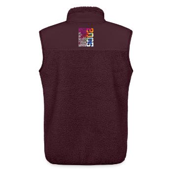 LIMITED EDITION 2005 21 JAHRE 21. GEBURTSTAG - Unisex Sherpaweste von Stanley/Stella - Maroon - Hinten - AI Model Male 178 light (178cm)