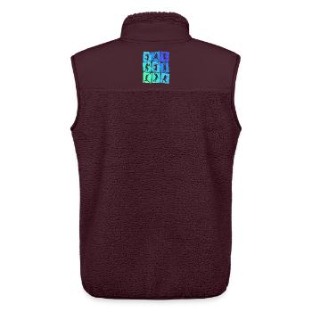 Volleyball Volleyballer Herren Kinder Jungen - Unisex Sherpaweste von Stanley/Stella - Maroon - Hinten - AI Model Male 178 light (178cm)
