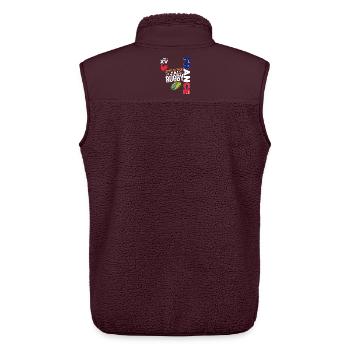 Je Peux Pas J'ai Rugby Passion Joueur de Rugby - Veste sans manches sherpa unisexe Stanley/Stella - maroon - Dos - AI Model Male 178 light (178cm)