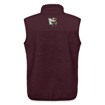 Hamster Coach with Schedule - Unisex Sherpa Gilet by Stanley/Stella - maroon - Back - AI Model Male 178 light (178cm)