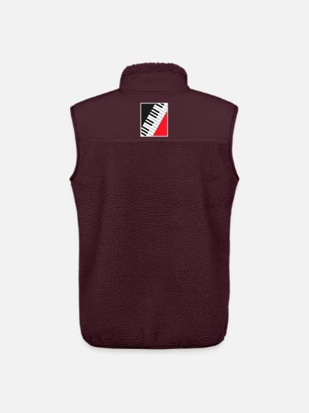 Piano Keyboard Poster Art - Unisex Sherpa Gilet by Stanley/Stella - maroon
