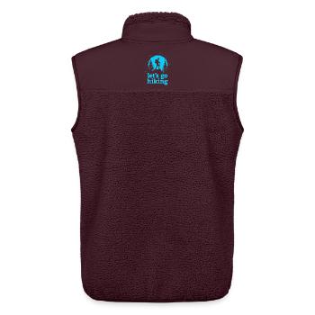 Let's go hiking Bergsteiger Wanderer Silhouette - Unisex Sherpaweste von Stanley/Stella - Maroon - Hinten - AI Model Male 178 light (178cm)