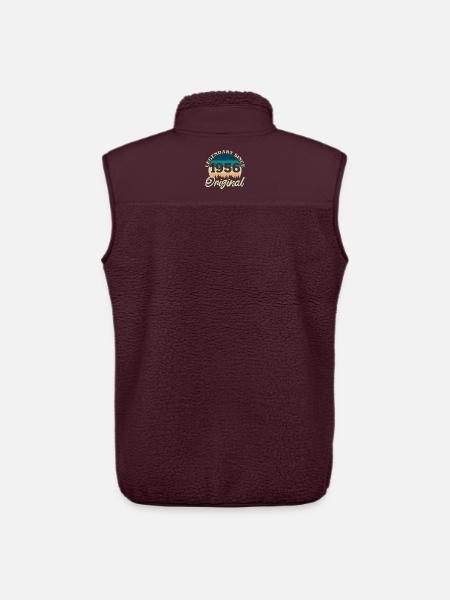 1956 Vintage Retro Original Birthday Gift - Unisex Sherpa Gilet by Stanley/Stella - maroon