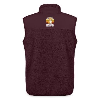 Corgi Profi-Hundesitter Retro - Unisex Sherpaweste von Stanley/Stella - Maroon - Hinten - AI Model Male 178 light (178cm)