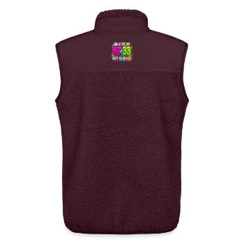 Mec, c’est mes 67 33 jours d’école - Veste sans manches sherpa unisexe Stanley/Stella - maroon - Dos - AI Model Male 178 light (178cm)