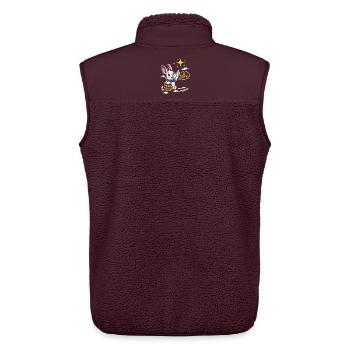 Ostern Hase Stern Cartoon für Babys - Unisex Sherpaweste von Stanley/Stella - Maroon - Hinten - AI Model Male 178 light (178cm)