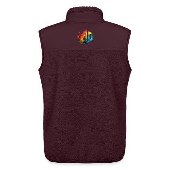 NR. 10 FUßBALLER NUMMER 10 FUßBALL 10. GEBURTSTAG - Unisex Sherpaweste von Stanley/Stella - Maroon - Hinten - AI Model Male 178 light (178cm)