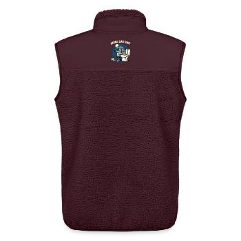 Lustiges Dad Shirt Skelett Toilette Humor - Unisex Sherpaweste von Stanley/Stella - Maroon - Hinten - AI Model Male 178 light (178cm)