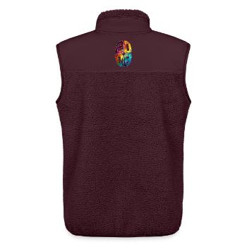 18 YEARS OLD 2008 18TH BIRTHDAY - Unisex Sherpa Gilet by Stanley/Stella - maroon - Back - AI Model Male 178 light (178cm)