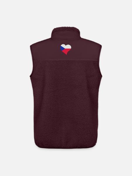 Czech heart - Unisex Sherpa Gilet by Stanley/Stella - maroon