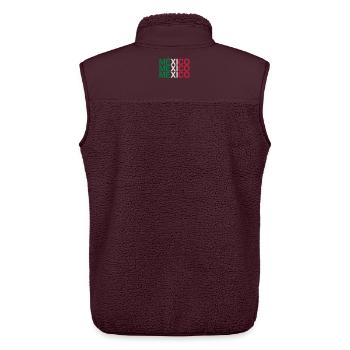 MEXIKO Flagge Mexican Flag - Unisex Sherpaweste von Stanley/Stella - Maroon - Hinten - AI Model Male 178 light (178cm)