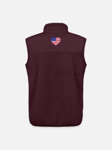 American heart - Unisex Sherpa Gilet by Stanley/Stella - maroon