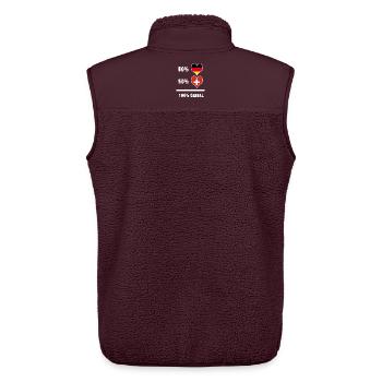 Deutschland und Schweiz Genial / Geschenk Flagge - Unisex Sherpaweste von Stanley/Stella - Maroon - Hinten - AI Model Male 178 light (178cm)