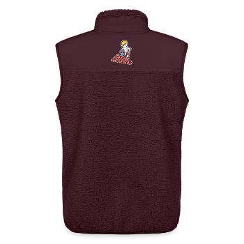 Bauarbeiter mit Maurerkelle, Mörtel und Mauer - Unisex Sherpaweste von Stanley/Stella - Maroon - Hinten - AI Model Male 178 light (178cm)