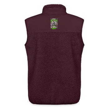 Born to Motocross Forced to School - Unisex Sherpa Gilet by Stanley/Stella - maroon - Back - AI Model Male 178 light (178cm)