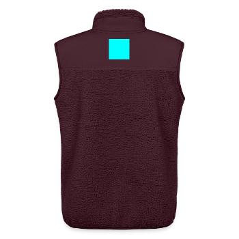 turquoise background texture template personalize - Unisex Sherpa Gilet by Stanley/Stella - maroon - Back - AI Model Male 178 light (178cm)