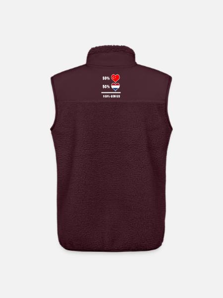 Netherlands and Turkey awesome / gift - Unisex Sherpa Gilet by Stanley/Stella - maroon