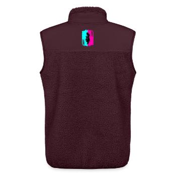 Samurai Silhouette Japan Krieger Schwarz Kunst - Unisex Sherpaweste von Stanley/Stella - Maroon - Hinten - AI Model Male 178 light (178cm)