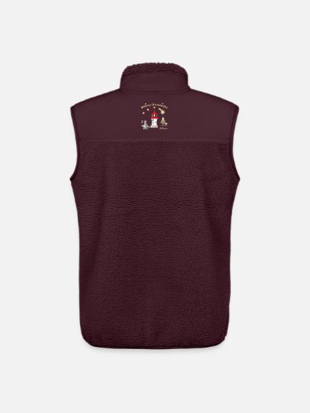 Christmas lighthouse Gellen on Hiddensee - Unisex Sherpa Gilet by Stanley/Stella - maroon