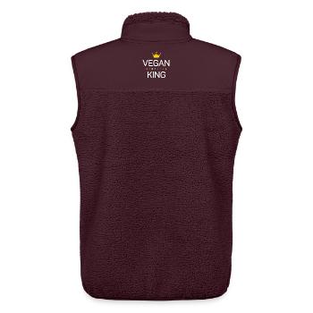 Veganer König - Unisex Sherpaweste von Stanley/Stella - Maroon - Hinten - AI Model Male 178 light (178cm)