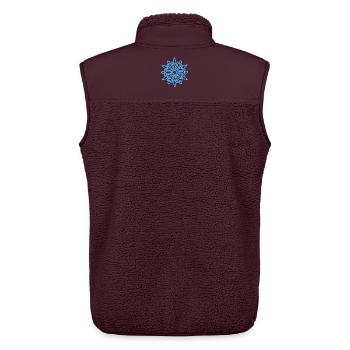 Weihnachten - Unisex Sherpaweste von Stanley/Stella - Maroon - Hinten - AI Model Male 178 light (178cm)