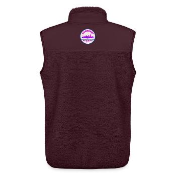 Shanghai China Skyline Badge - Unisex Sherpaweste von Stanley/Stella - Maroon - Hinten - AI Model Male 178 light (178cm)