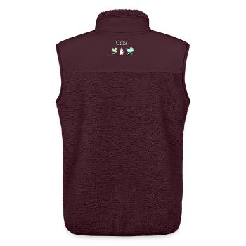 Opa 2026 Geburt Junge Vorlage personalisierbar - Unisex Sherpaweste von Stanley/Stella - Maroon - Hinten - AI Model Male 178 light (178cm)