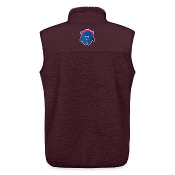 Niedliches blaues Monster | Lustiges Pinkhaar-Wesen - Unisex Sherpaweste von Stanley/Stella - Maroon - Hinten - AI Model Male 178 light (178cm)