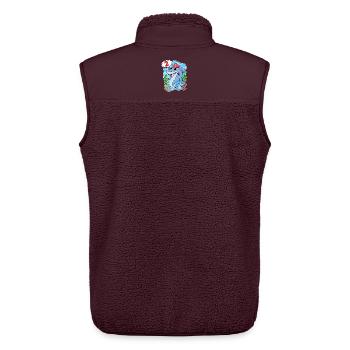 2 Jahre alt - 2. Geburtstag mit Tier Motiv - Unisex Sherpaweste von Stanley/Stella - Maroon - Hinten - AI Model Male 178 light (178cm)