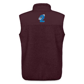 2 Jahre alt - 2. Geburtstag mit Tier Motiv - Unisex Sherpaweste von Stanley/Stella - Maroon - Hinten - AI Model Male 178 light (178cm)