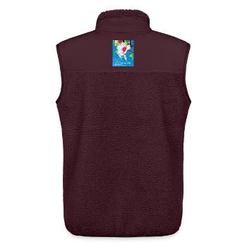 Blütenschön - Wortschätze - vergessene Wörter - Unisex Sherpaweste von Stanley/Stella - Maroon - Hinten - AI Model Male 178 light (178cm)